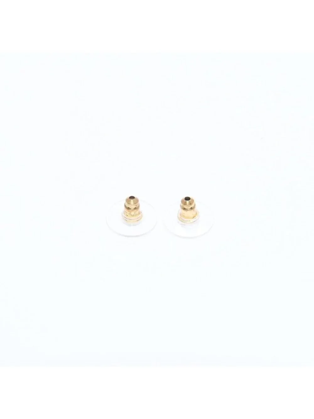 Chanel Earrings Heart CC Logo 23 Rhinestone Gold